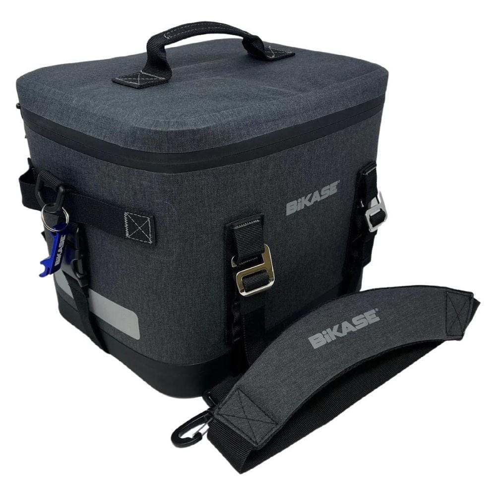 The CoolKASE is a soft cooler that is mountable to the front or rear rack of a bicycle, ATV, scooters, kayak, and other forms of transportation. 