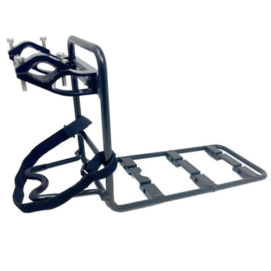 Front Rack that works on most bikes and adjustable arms for easy mounting to Handlebars.