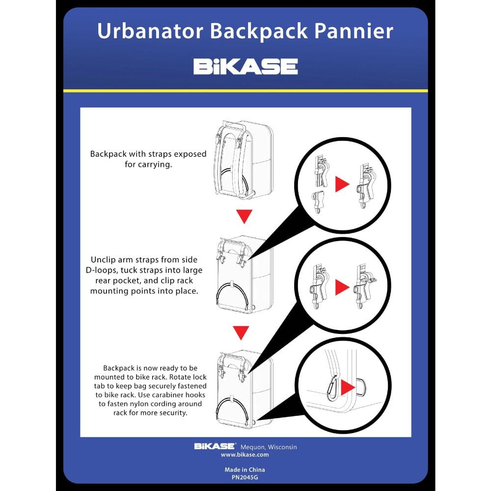 Bikase Urbanator Backpack Pannier Combo