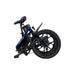 Magnetic closure system to securely keep the bike folded during transportation.