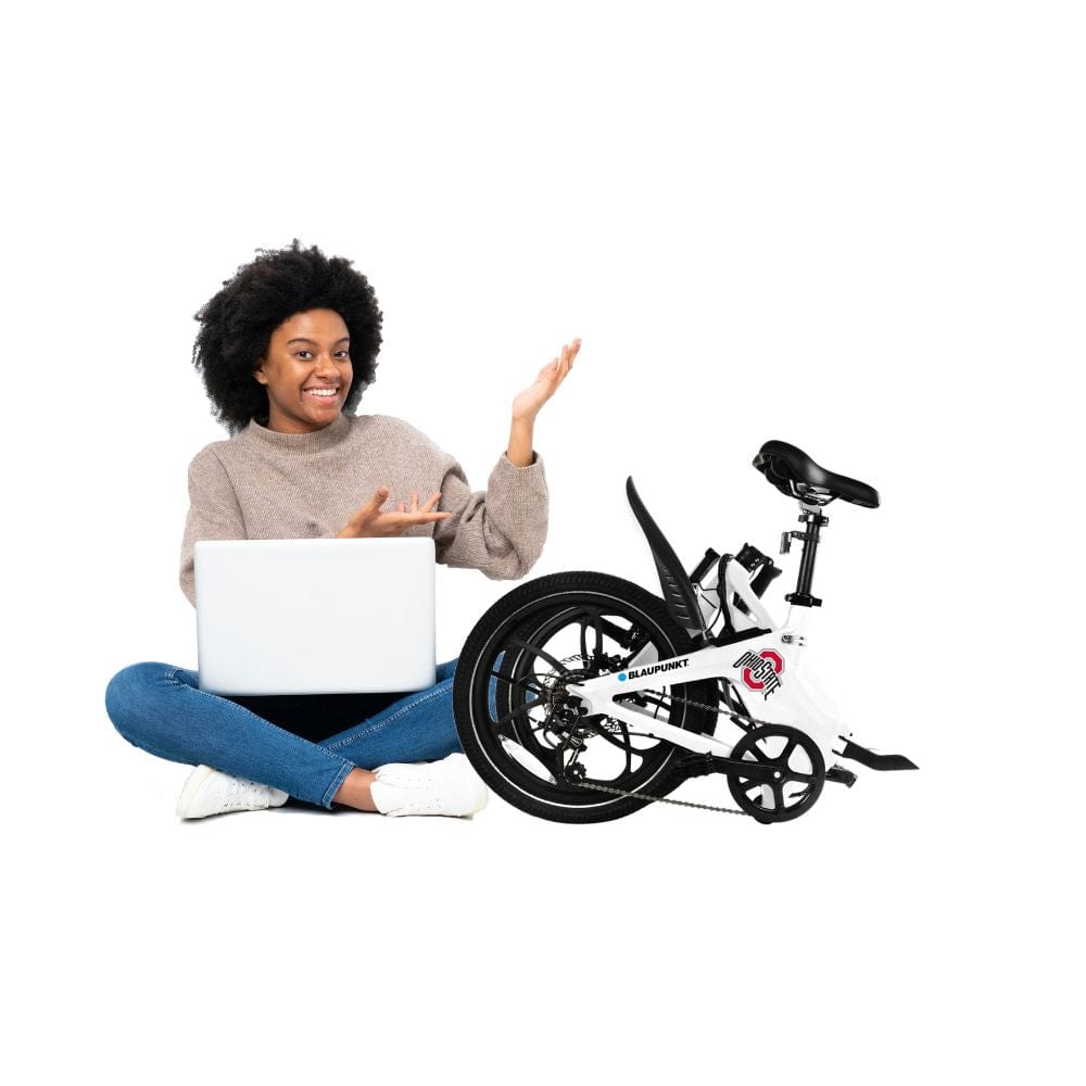 Intelligent Clamping Mechanism!  Featuring an intelligent clamping mechanism, our bike folds effortlessly in just 4 steps. 