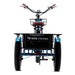 750 watts green trike aluminum frame back view