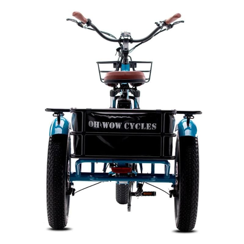 750 watts green trike aluminum frame back view