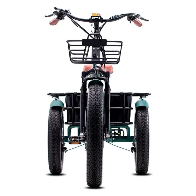 750 watts green trike aluminum frame front view