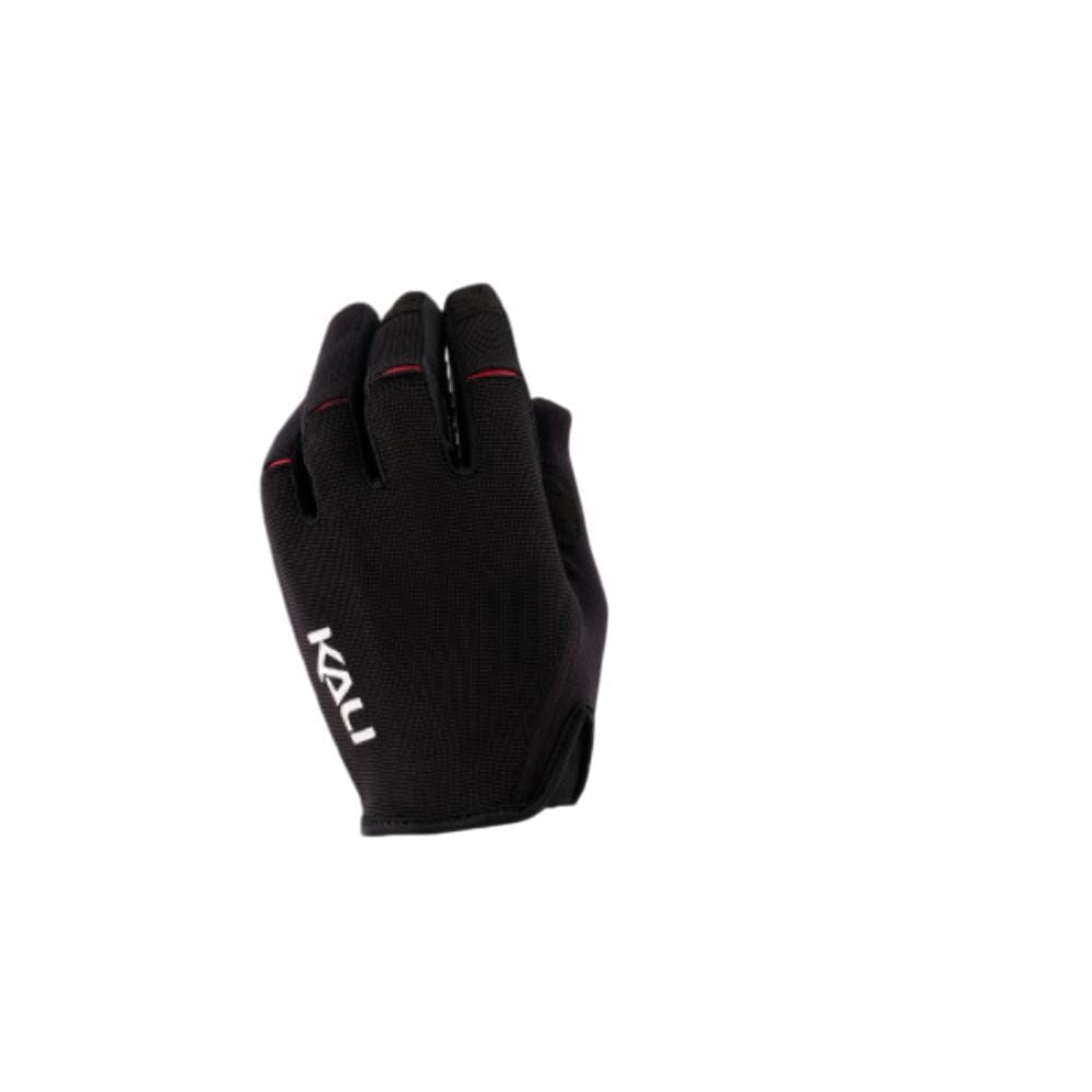 Black glove with red accents on a white background