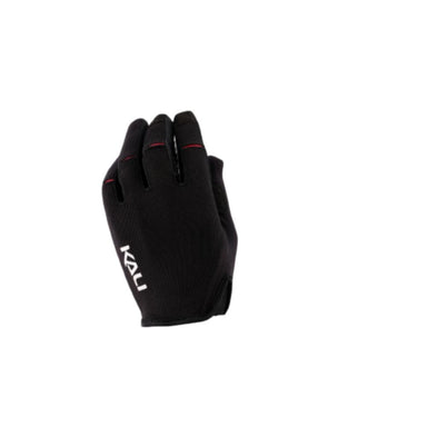 Black glove with red accents on a white background