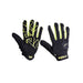 Black gloves with yellow accents and 'Kali' branding on a white background
