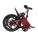  Weighing in at a mere 47 lbs., this bike is the epitome of portability, thanks to its intelligent quick-release mechanism, foldable pedals, and handlebar. 
