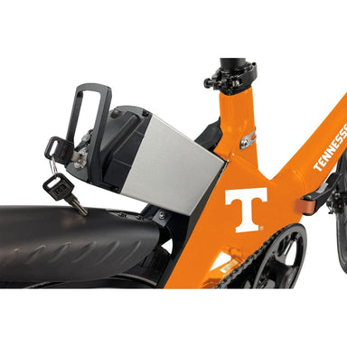  Weighing in at a mere 47 lbs., this bike is the epitome of portability, thanks to its intelligent quick-release mechanism, foldable pedals, and handlebar. 